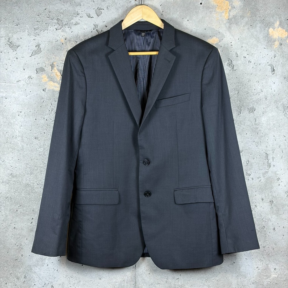 Banana Republic Slim Fit Blazer Jacket Mens 40R Black Italian Wool Marzotto